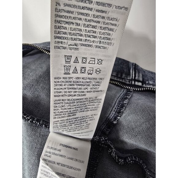 GUESS Women's Devika Denim Peplum Top Size Medium - Picture 11 of 12